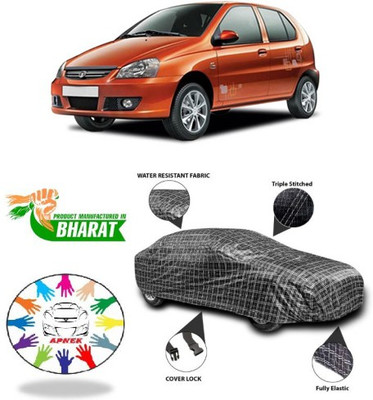 APNEK Car Cover For Tata Indica eV2 (With Mirror Pockets)(Black, Silver, Grey)