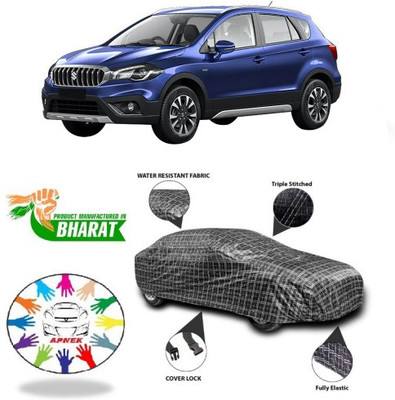 APNEK Car Cover For Maruti Suzuki S-Cross (With Mirror Pockets)(Black, Grey)