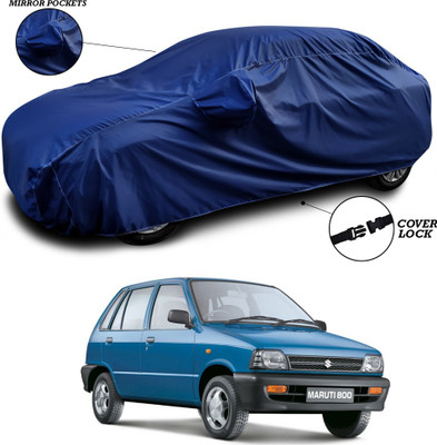 ANTHUB Car Cover For Maruti Suzuki 800 (With Mirror Pockets)(Blue)