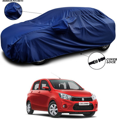 SEBONGO Car Cover For Maruti Suzuki Celerio (With Mirror Pockets)(Blue)