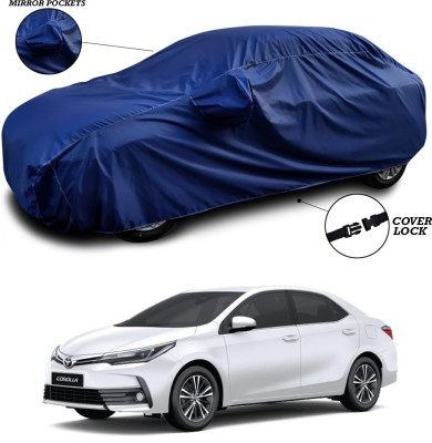 SEBONGO Car Cover For Toyota Corolla Altis (With Mirror Pockets)(Blue)