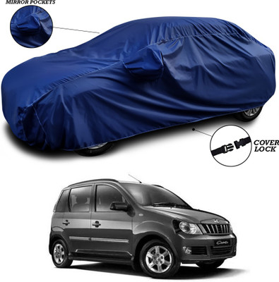 SEBONGO Car Cover For Mahindra Quanto (With Mirror Pockets)(Blue)