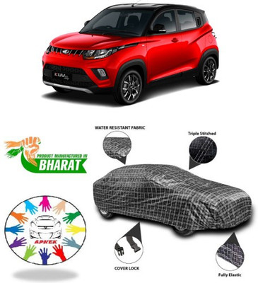 APNEK Car Cover For Mahindra KUV100 NXT (With Mirror Pockets)(Black, Silver, Grey)