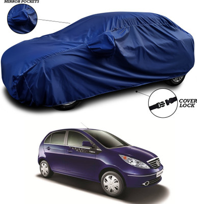 ANTHUB Car Cover For Tata Vista Tech (With Mirror Pockets)(Blue)