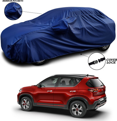 SEBONGO Car Cover For Kia Sonet (With Mirror Pockets)(Blue)