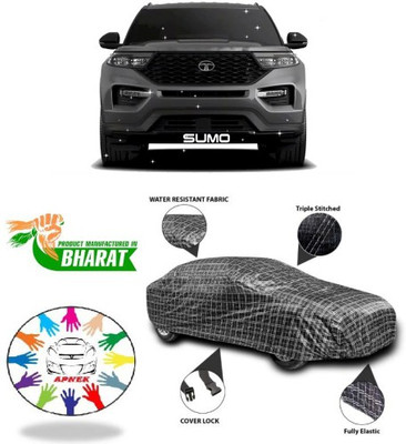 APNEK Car Cover For Tata Sumo (With Mirror Pockets)(Black, White)