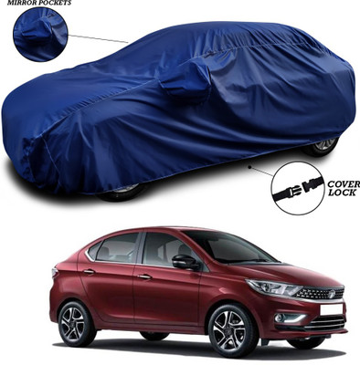 ANTHUB Car Cover For Tata Tigor (With Mirror Pockets)(Blue)