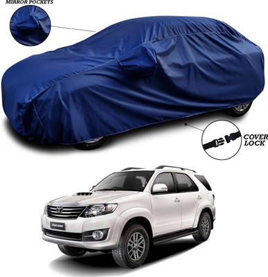 ANTHUB Car Cover For Toyota Fortuner Old (With Mirror Pockets)(Blue)