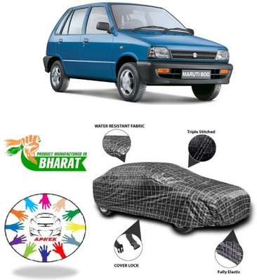 APNEK Car Cover For Maruti Suzuki 800 (With Mirror Pockets)(Black, White)