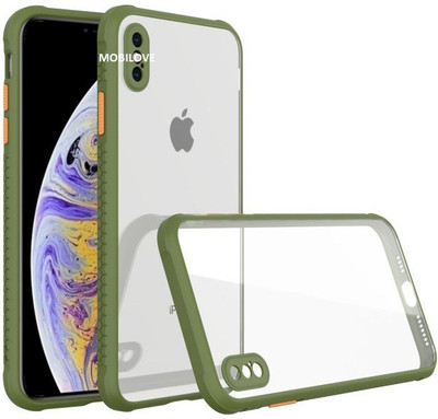 MOBILOVE Back Cover for Apple iPhone X / Xs | Miqilin Series Shock Proof Smooth Silicone Hard Bumper Back Case Cover(Green, Camera Bump Protector, Pack of: 1)