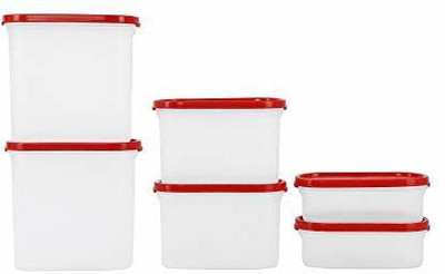 Cutting EDGE Plastic Utility Container  - 2400 ml(Pack of 6, Red)