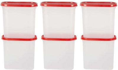 Cutting EDGE Plastic Utility Container  - 1800 ml(Pack of 6, Red)