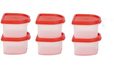 Cutting EDGE Plastic Utility Container  - 250 ml(Pack of 6, Red)