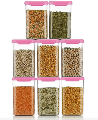 SKYHEART Plastic Utility Container  - 1200(Pack of 8, Pink)