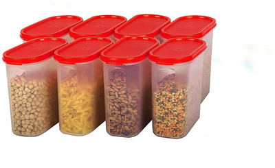 Cutting EDGE Plastic Utility Container  - 1800 ml(Pack of 8, Red)
