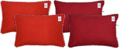 Heart Home Plain Pillows Cover(Pack of 4, 43 cm*61 cm, Multicolor)