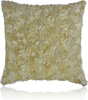 DECOLOGY Satin Cushions Cover(Pack of 2, 40 cm*40 cm, Cream)