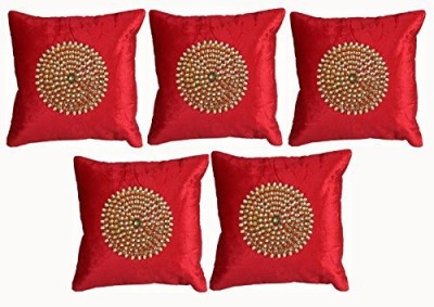 MONKDECOR Velvet Cushions Cover(Pack of 5, 60 cm*60 cm, Red)