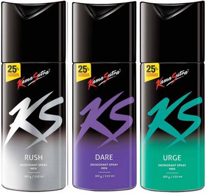 Kamasutra KS-32 DEO RDU 3 COMBO 150ML Deodorant Spray  -  For Men & Women