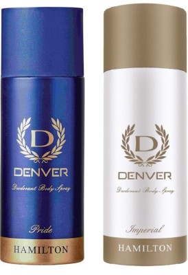 DENVER NEW Pride & Imperial combo set of 2 Deodorant Spray  -  For Men(330 ml, Pack of 2)