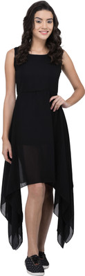 ADDICTED ATTIRE Women A-line Black Midi/Calf Length Dress