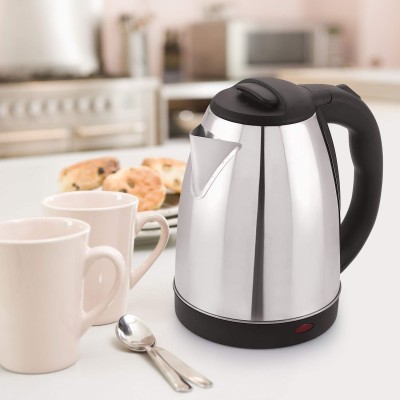 ND BROTHERS Electric with Handle Hot Water Tea Coffee Maker Water Boiler. Beverage Maker(2 L, Silver , Black)