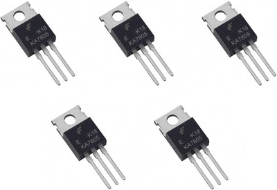 e4u 7805 Positive Voltage Regulator IC TO-220 Package 5 Volt 1 Amp - 5 Pieces Electronic Components Electronic Hobby Kit