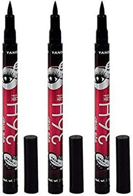 SMIETRZ 36H Eyeliner 3 waterproof pake of 3 2.5 g 3 ml 3 ml(Black)