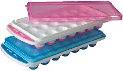 VIJAY EXPORT Ice Tray Easy Push Premium POP-Out Ice Cube Tray with Flexible Silicon Bottom and Over Lid, IceTrays Stackable Durable and Dishwasher Safe Multicolor Silicone Ice Cube Tray (Pack of2) Multicolor Plastic, Silicone Ice Cube Tray(Pack of2) VIJAY EXPORT Ice Tray Easy Push Premium POP-Out Ice Cube Tray with Flexible Silicon Bottom and Over Lid, IceTrays Stackable Durable and Dishwasher Safe Multicolor Silicone Ice Cube Tray (Pack of2) Multicolor Plastic, Silicone Ice Cube Tray(Pack of2)