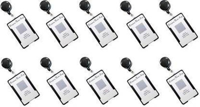 Dey 's stationery store Plastic ID Badge Holder(Pack of 10)
