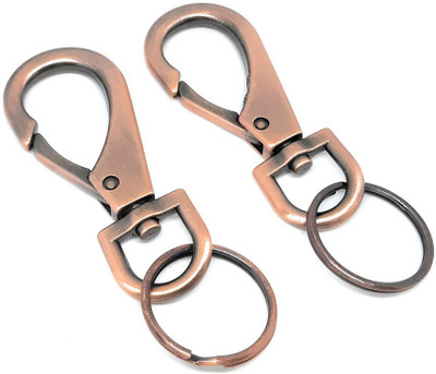 Aura Set Of 2 Keyring Keychain For Bike Car House Home Office Keys Keychain For Girls Boys Friend Stylish Latest Metal Hook Key Chain