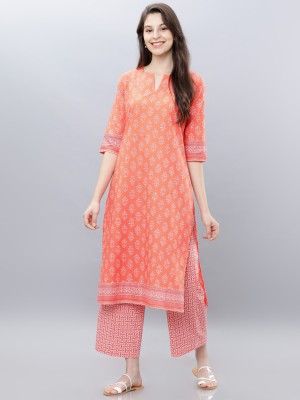 Vishudh Women Printed Straight Kurta(Multicolor)