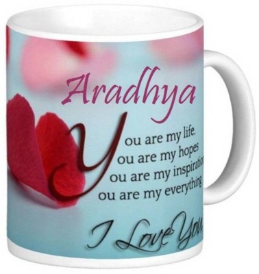 P89M Aradhya/Aradhya Name/Aradhya Love Ceramic Coffee Ceramic Coffee Mug(330 ml)