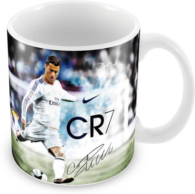 AngaarLook Cristiano Ronaldo Cr7 (325ML) Ceramic Coffee Mug(325 ml)