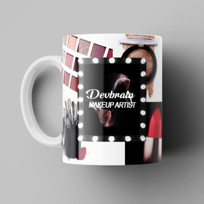 Beautum Makeup Artist with Name Devbrata Printed Best Gift for Boys, Girls, Husbands, Wives and Specially for Artist and for Everyone Ceramic Coffee (350) ml Model No: BMKU004659 Ceramic Coffee Mug(350 ml)