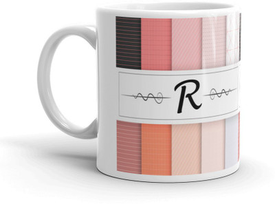 ABCP R Letter Alphabet Coffee Best Gift for Boy Friend and Girl Friend Special Birthday Gift For Girlfriend Ceramic Coffee Mug(350 ml)