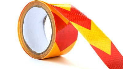 DARIT ES-32 50 mm x 5 m YELLOW, RED Reflective Tape(Pack of 2)