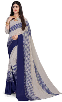 maayro Printed Daily Wear Georgette Saree(Grey)