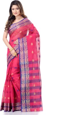 Desh Bidesh Woven Patola Handloom Pure Cotton Saree(Pink)