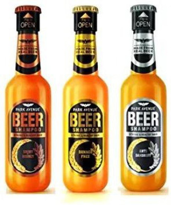 PARK AVENUE Beer Shampoo Shiny-&-Bouncy, Damage Free and Anti-Dandruff(180 ml)