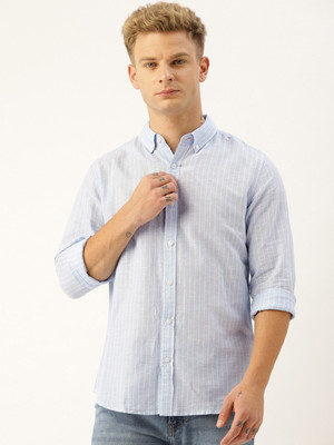 United Colors of Benetton Men Checkered Casual Pink Shirt