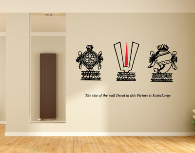 PEACOCKRIDE 60 cm Lord Venkateshwara I Lord Balaji I Lord Srinivasa I Wall Decal Self Adhesive Sticker(Pack of 1)