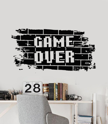 amazinghub 60 cm a_gameover60x50cm Self Adhesive Sticker(Pack of 1)