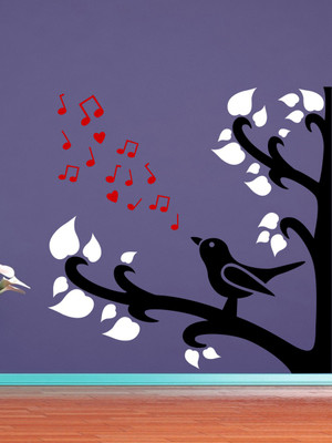 ALLURE 60 cm Heart tree Self Adhesive Sticker(Pack of 1)