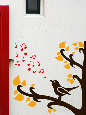 ALLURE 60 cm Heart tree Self Adhesive Sticker(Pack of 1)