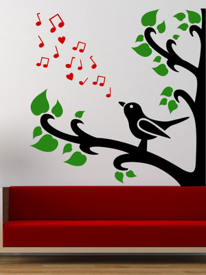 Trends on WALL 60 cm Heart Tree Self Adhesive Sticker(Pack of 1)