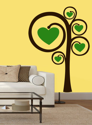 Trends on WALL 72 cm Heart Tree Self Adhesive Sticker(Pack of 1)