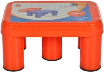 PRAGATI SALES NEW Stylish Multipurpose Deluxe Plastic Totally Unbreakable Stool Bathroom Stool(Orange, Pre-assembled)