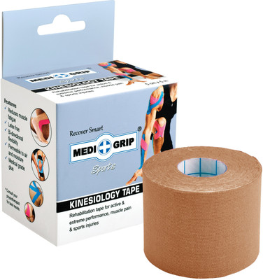 Medigrip Kinesiology Tape Sports 5 cm X 5 m (Pack of 1 Roll) Beige Physiotherapy Tape Kinesiology Tape(Blue)