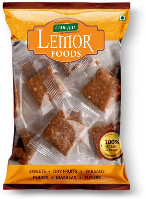 Lemor Winter Special Crushed Peanut Pillow Pack Chikki 400 GMS (2 Packets of 200 GMS Each) | Just Like Home Made Chikki (Crispy & Crunchy) | Punjabi Mungfali Chikki… Pouch(2 x 200 g) Lemor Winter Special Crushed Peanut Pillow Pack Chikki 400 GMS (2 Packets of 200 GMS Each) | Just Like Home Made Chikki (Crispy & Crunchy) | Punjabi Mungfali Chikki… Pouch(2 x 200 g)